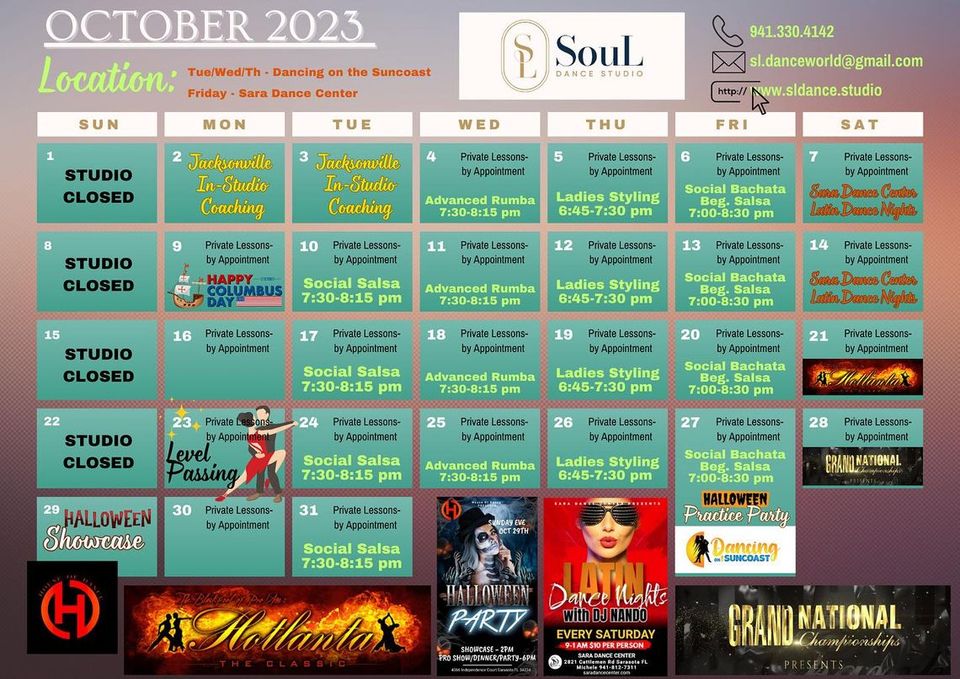 October 2023 Event Calendar