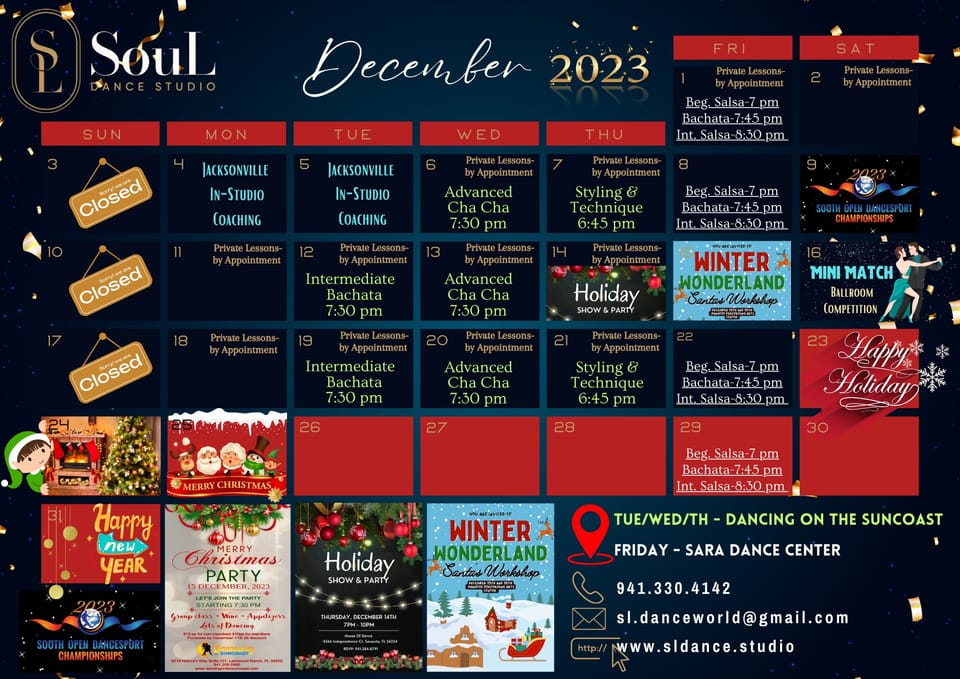 ⛄ December 2023 Event Calendar ⛄